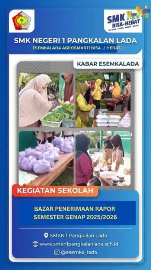 SMK Negeri 1 Pangkalan Lada Sukses Menggelar Kegiatan Penerimaan Rapor Semester Genap Tahun Pelajaran 2025/2026