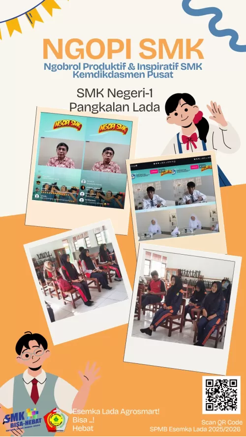 SMK Negeri 1 Pangkalan Lada Ikuti Virtual Zoom Ngopi SMK “2 Jam Ngulik Teknik Video Cinematic” Bersama Kemdikdasmen