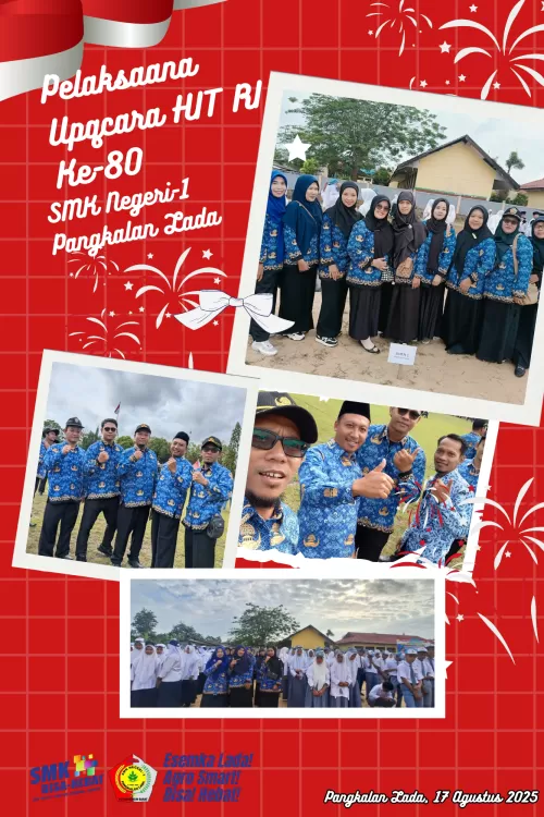SMK Negeri 1 Pangkalan Lada Ikuti Upacara HUT ke-80 RI di Dua Lokasi
