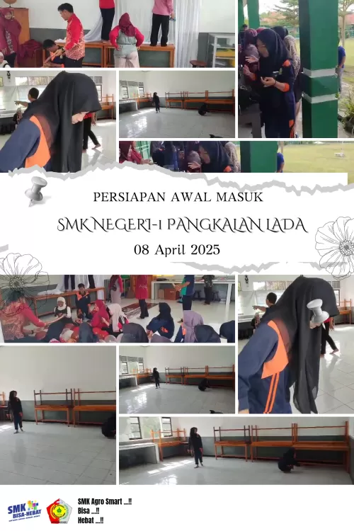 SMK Negeri-1 Pangkalan Lada Melaksanakan Gotong Royong Untuk Persiapan Awal Masuk Pasca Libur Idul Fitri 1446 H & Hari Jadi ke-16 SMK Negeri-1 Pangkalan Lada