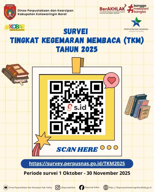Perpustakaan SMKN 1 Pangkalan Lada Ajak Ikuti Survei Tingkat Kegemaran Membaca (TKM) Tahun 2025