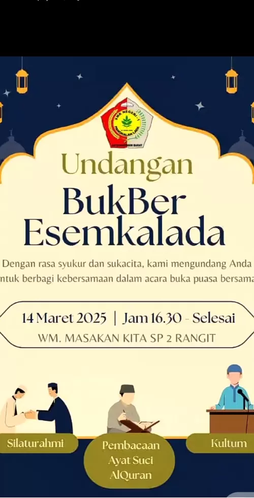 Buka Puasa Bersama Seluruh Warga SMK Negeri-1 Pangkalan Lada di Bulan Ramadhan 1446 H 