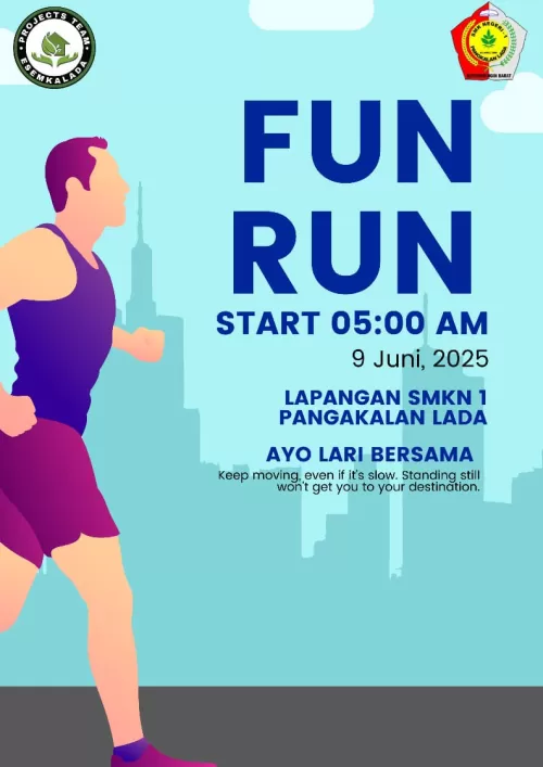 Joging Bareng “Fun Run” Warnai Pagi Ceria di SMK Negeri 1 Pangkalan Lada
