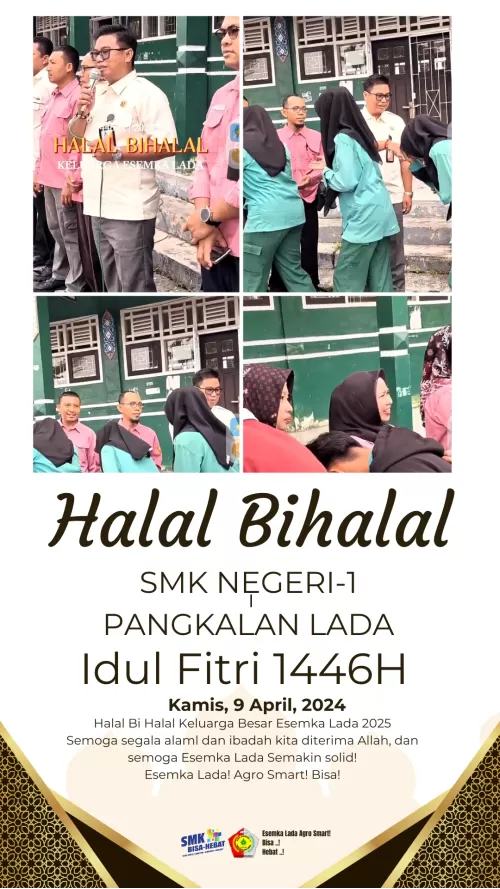 Halal Bihalal Keluarga Besar SMK Negeri-1 Pangkalan Lada, Momentum Mempererat Silaturahmi