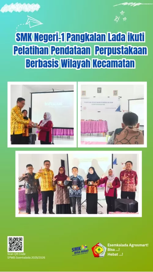 SMK Negeri 1 Pangkalan Lada Ikuti Kegiatan Pendataan Perpustakaan Berbasis Wilayah Kecamatan